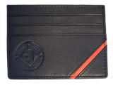 Leather Open Card Holder - Bottom Stripe