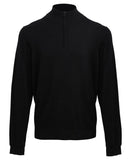 ¼ zip knitted sweater XS / Black