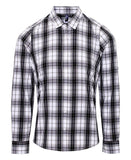Women's Ginmill check cotton long sleeve shirt XS / Black/White