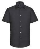 Short sleeve easycare tailored Oxford shirt 14.5 / Black