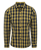 Women's Mulligan check cotton long sleeve shirt XS / Camel/Navy