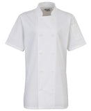 Women's short sleeve chef's jacket XS / White