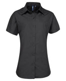 Women's supreme poplin short sleeve shirt 8 / Black