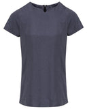 Viola 'linen look' cut neck beauty tunic 8 / Heather Black