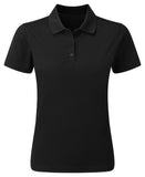 Women's spun dyed sustainable polo shirt XS / Black*