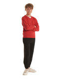 300GSM Childrens V-Neck Sweatshirt 2 / Black