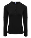 Women's Long John roll-sleeve tee XS / Black