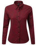 Women's Maxton check long sleeve shirt XS / Black/Red