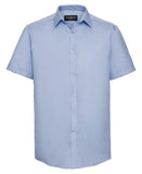 Short sleeve herringbone shirt 14.5 / Light Blue