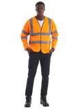 Long Sleeve Safety Waist Coat 3XL / Orange