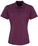 Women's Coolchecker® piqué polo XS. / Aubergine