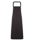 Striped bib apron One Size / Black/Grey