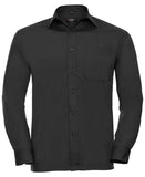 Long sleeve polycotton easycare poplin shirt S / Black