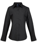 Women's supreme poplin long sleeve shirt 8 / Black