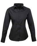 Women's poplin long sleeve blouse 6 / Black