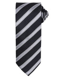 Waffle stripe tie One Size / Black/Dark Grey
