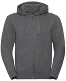 Authentic melange zipped hood sweatshirt