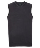 V-neck sleeveless knitted sweater