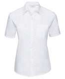 Women's short sleeve pure cotton easycare poplin shirt