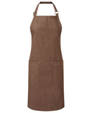 Cotton denim bib apron, organic and Fairtrade certified