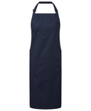 Recycled polyester and cotton bib apron, organic and Fairtrade certified