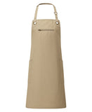 Barley' contrast stitch sustainable bib apron