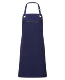 Barley' contrast stitch sustainable bib apron