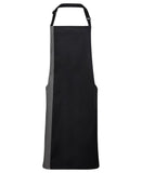 Contrast bib apron