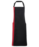 Contrast bib apron