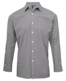 Microcheck (Gingham) long sleeve cotton shirt