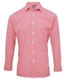 Microcheck (Gingham) long sleeve cotton shirt