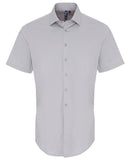 Stretch fit cotton poplin short sleeve shirt