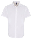 Stretch fit cotton poplin short sleeve shirt