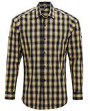 Mulligan check cotton long sleeve shirt