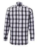 Ginmill check cotton long sleeve shirt