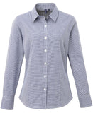 Women's Microcheck (Gingham) long sleeve cotton shirt