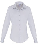 Women's stretch fit cotton poplin long sleeve blouse