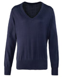 Women's v-neck knitted sweater